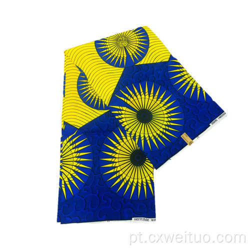Tecidos impressos de cera de poliéster para estilos anfricanos